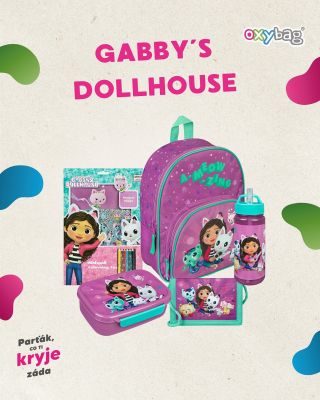 🐱 Malé milovnice Gabby’s Dollhouse budou nadšené! 🎒💖 Batůžek, láhev, box na svačinu i peněženka. Parádní do školky nebo i...