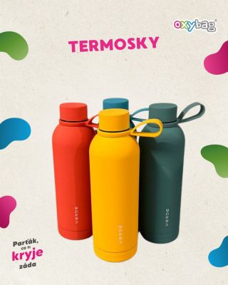 Novinka ✨ Stylová nerezová termoska z kolekce Verde má objem 500 ml, praktické silikonové poutko a udrží nápoj teplý až 12...